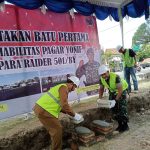 Peletakan Batu Pertama Renovasi Pagar depan Yonif Para Raider 501/BY